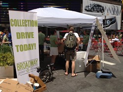 Broadway Recycling Tent
