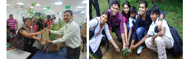 Verizon's Green Team in India plants trees