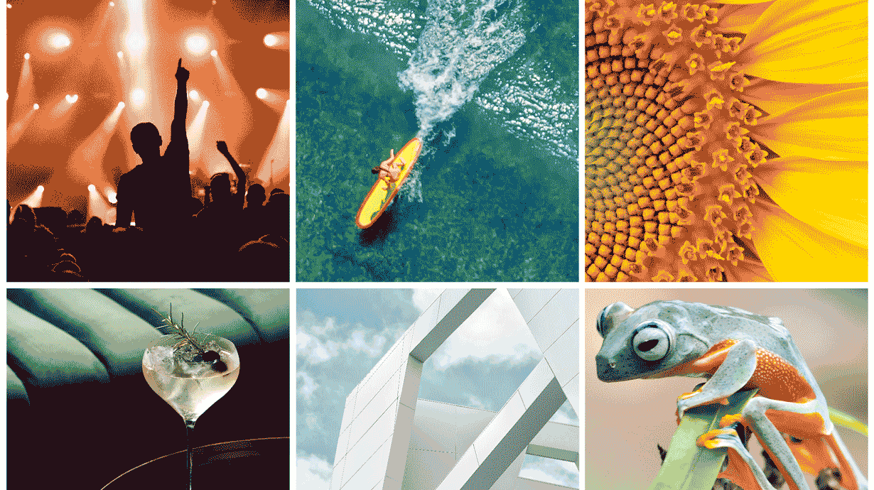 scrolling grid of photography | 5g technology