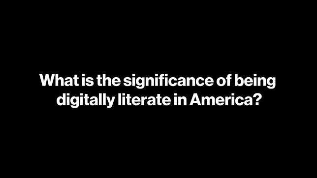 Accelerating America: Digital Literacy Youtube Video