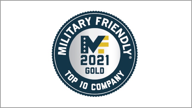 Military Friendly Top 10 Company Gold logo