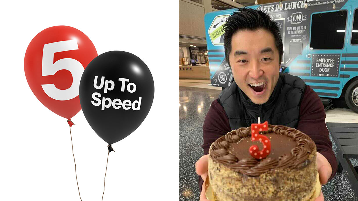 Happy 5th birthday, Up To Speed.