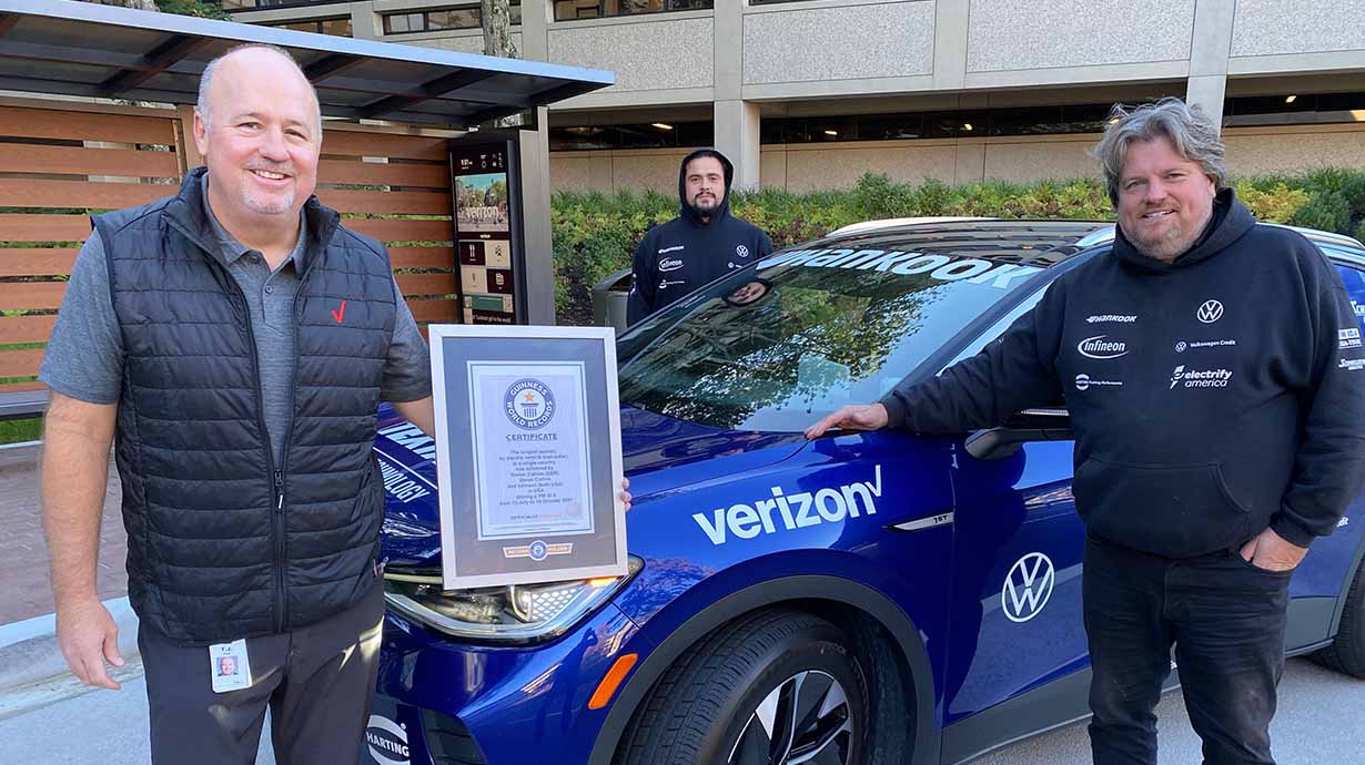Connecting a record-breaking vehicle.