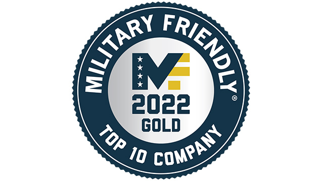 2022 Military Friendly Top 10 Company logo
