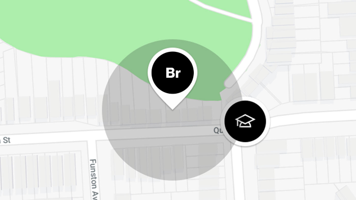 Location Of Son Near School On User GPS Interface Of Verizon Smart Family App
