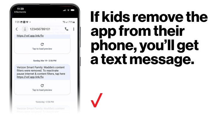 ‘If Kids Remove The App From Their Phone, You’ll Get A Text Message.’  | Verizon Smart Family App
