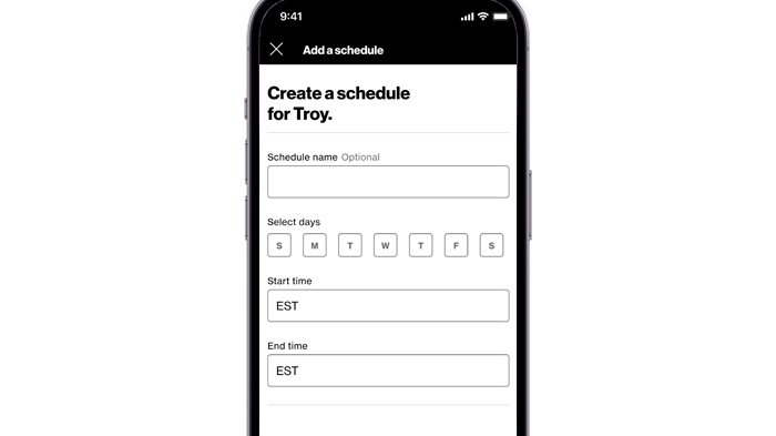 Create Schedule By Profile | Verizon Smart Family