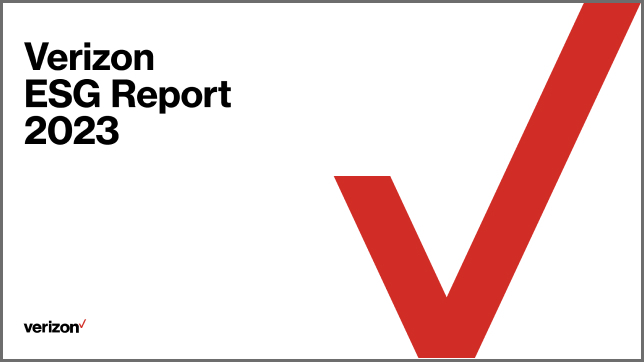 Verizon ESG Report 2023 Cover