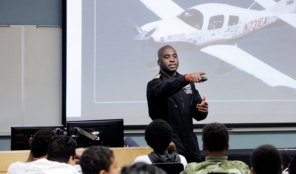 Photo of Captain Barrington Irving, Founder and CEO, Flying Classroom