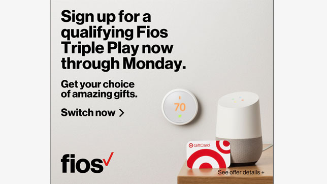 Sign up for a qualifying Fios Triple Play now through Monday