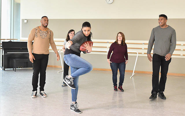 Jordin Sparks, Rashad Jennings, Julius Thomas with #Minute50 winners Jordin Sparks, Rashad Jennings, Julius Thomas with #Minute50 winners