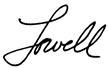 Image of Lowell's signature.