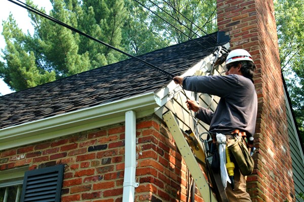 Fiber install house