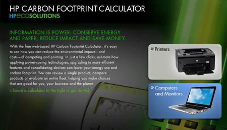 HP Carbon Footprint Calculator