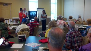 Verizon's Lynette Newman leads a Wireless Workshop for active seniors at...