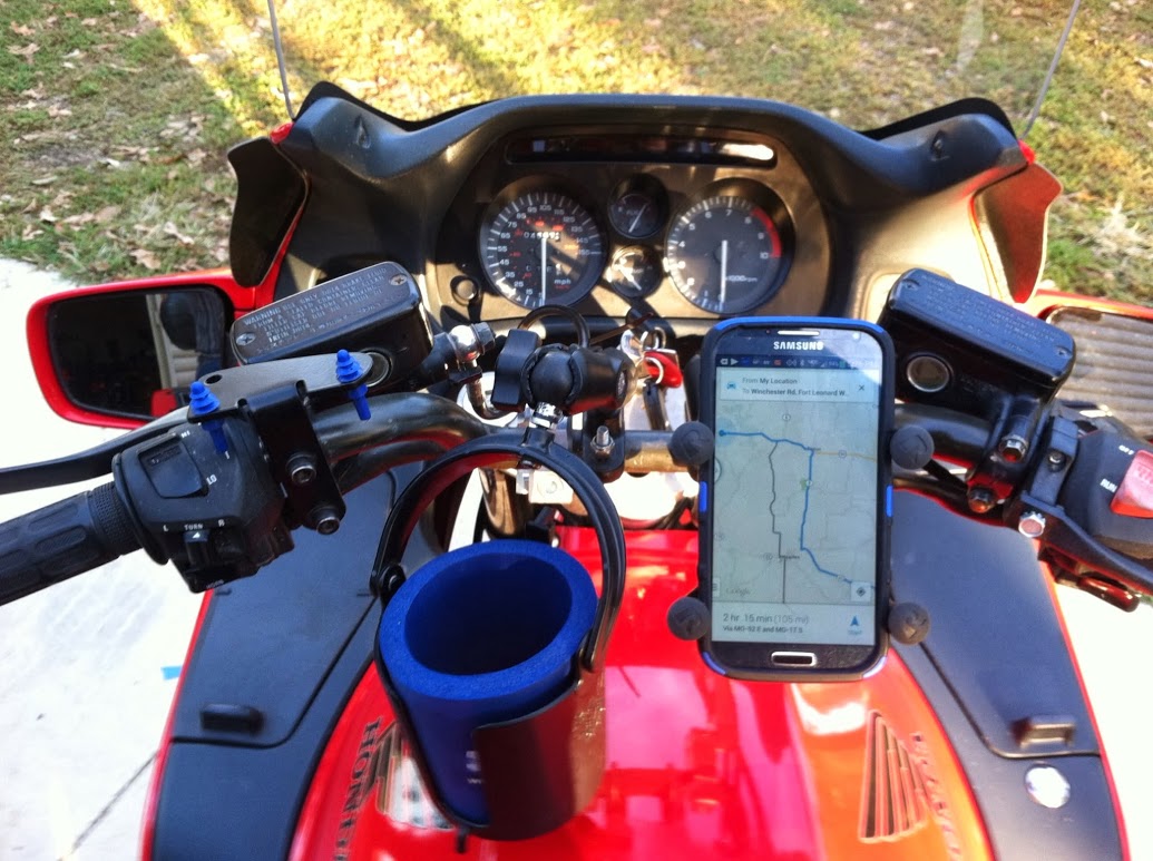 Bike with Samsung Mounted