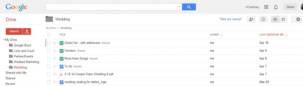 google-drive-wedding-planning