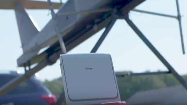 First responders make calls and send text messagess using "flying cell site"