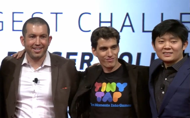 Dan Rosen of Mosaic, Yogev Shelly of TinyTap and Yaopeng Zhou of Smart Vision Labs