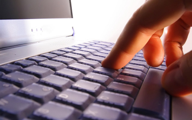 Typing on a keyboard
