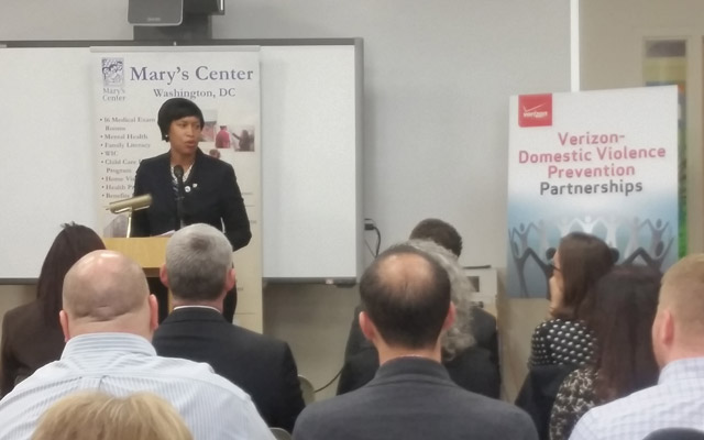 Muriel Bowser joins with Verizon Foundation to combat domestic violence