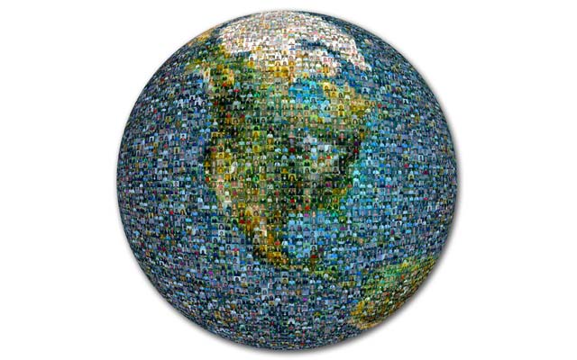 Globe mosaic