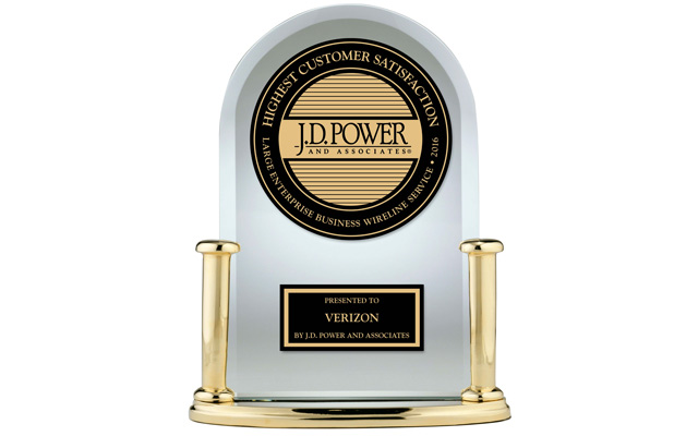 J.D. Power ranks Verizon Enterprise highest in customer satisfaction for large enterprise wireline services in U.S. 