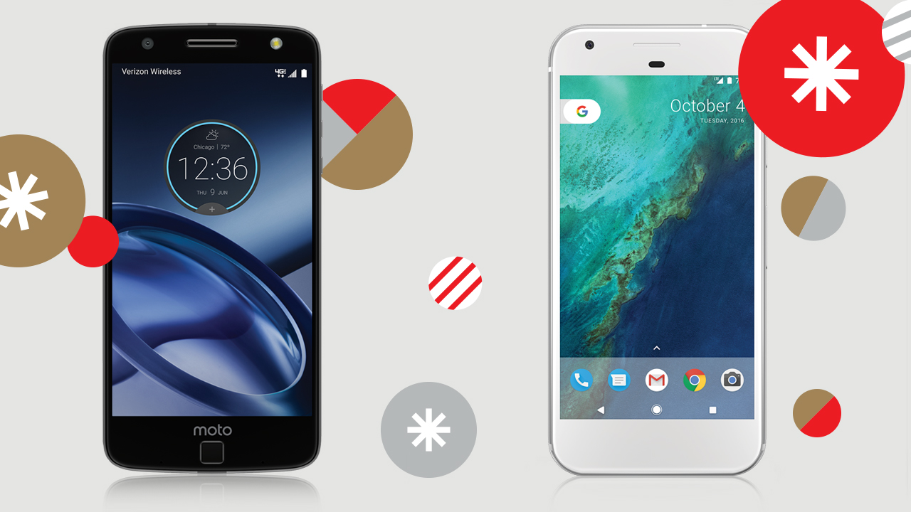 Moto Z force and Google Pixel phones