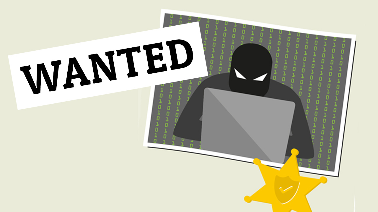 wanted poster of a hacker