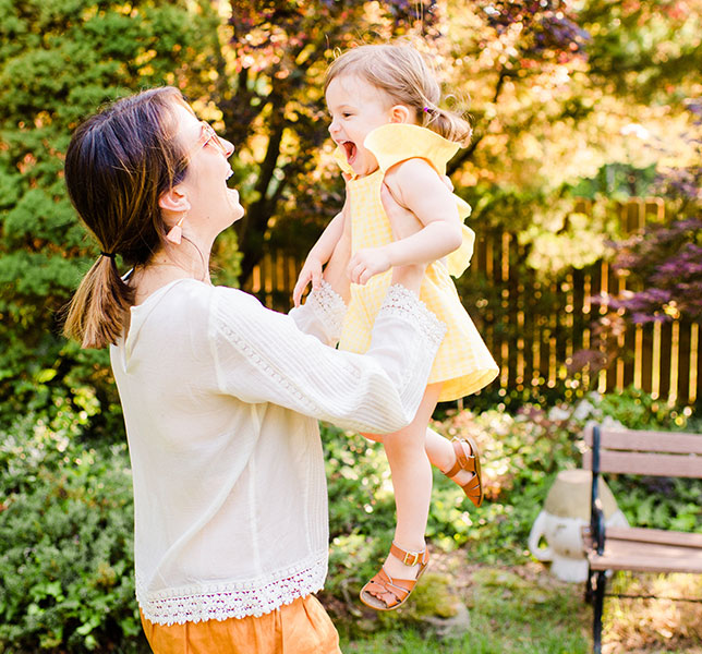 Caitlin Kruse and her daughter Piper