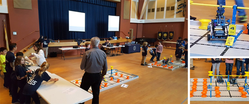 Volunteer judge at NJ robotics completion Jan 2019.