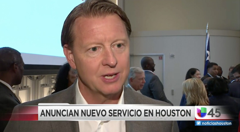 Image of Hans Vestberg during a television interview.