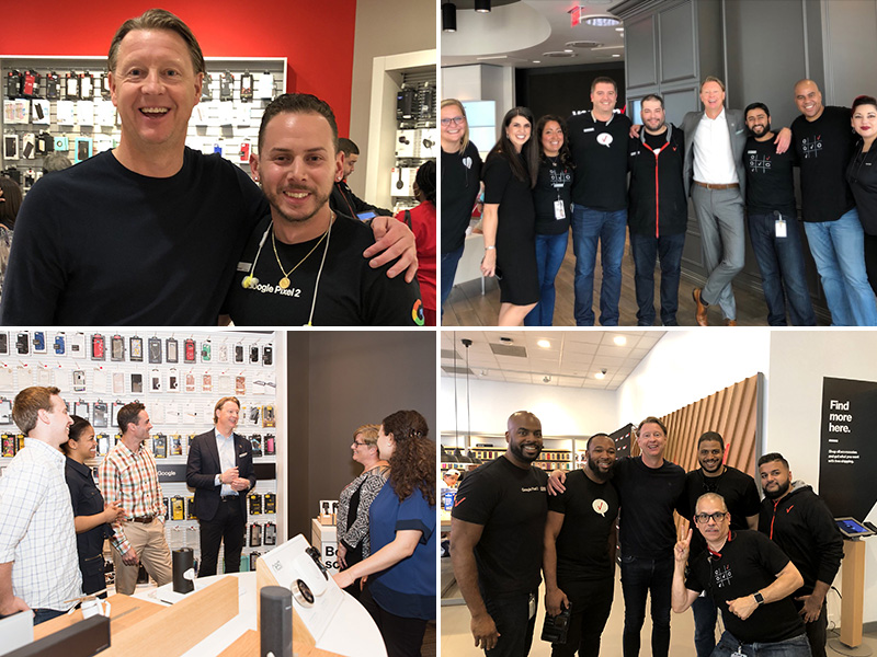 Hans Vestberg meeting with V Teamers Photo collage of Hans Vestberg meeting with V Teamers