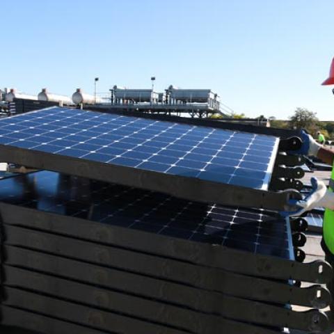B.C.'s largest rooftop solar power project spells out Lululemon
