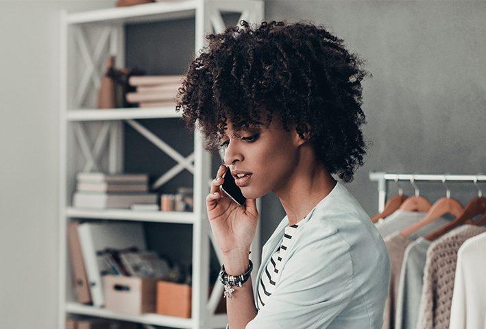 woman on the phone future of work