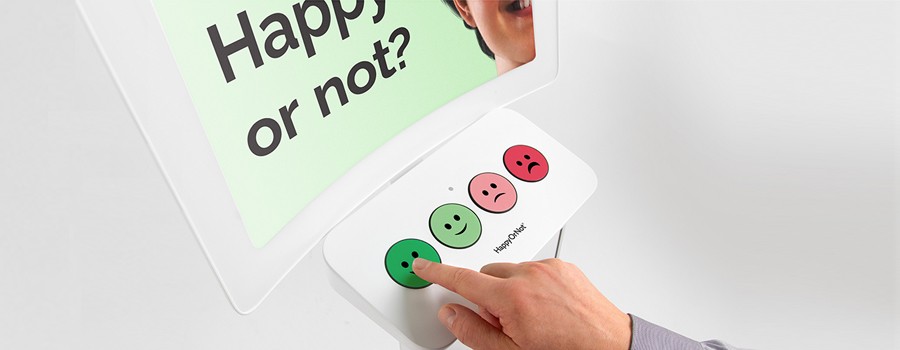 HappyOrNot smiley terminal kiosk