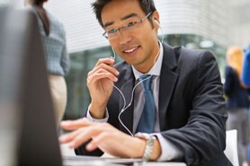 Man using computer