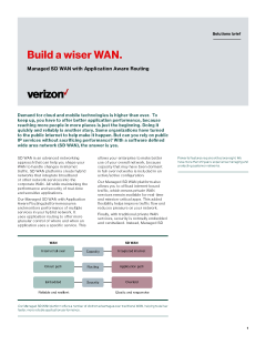 Managed SD WAN with Application Aware Routing