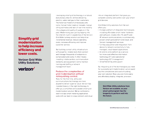 Grid Wide Utility Solutions Overview