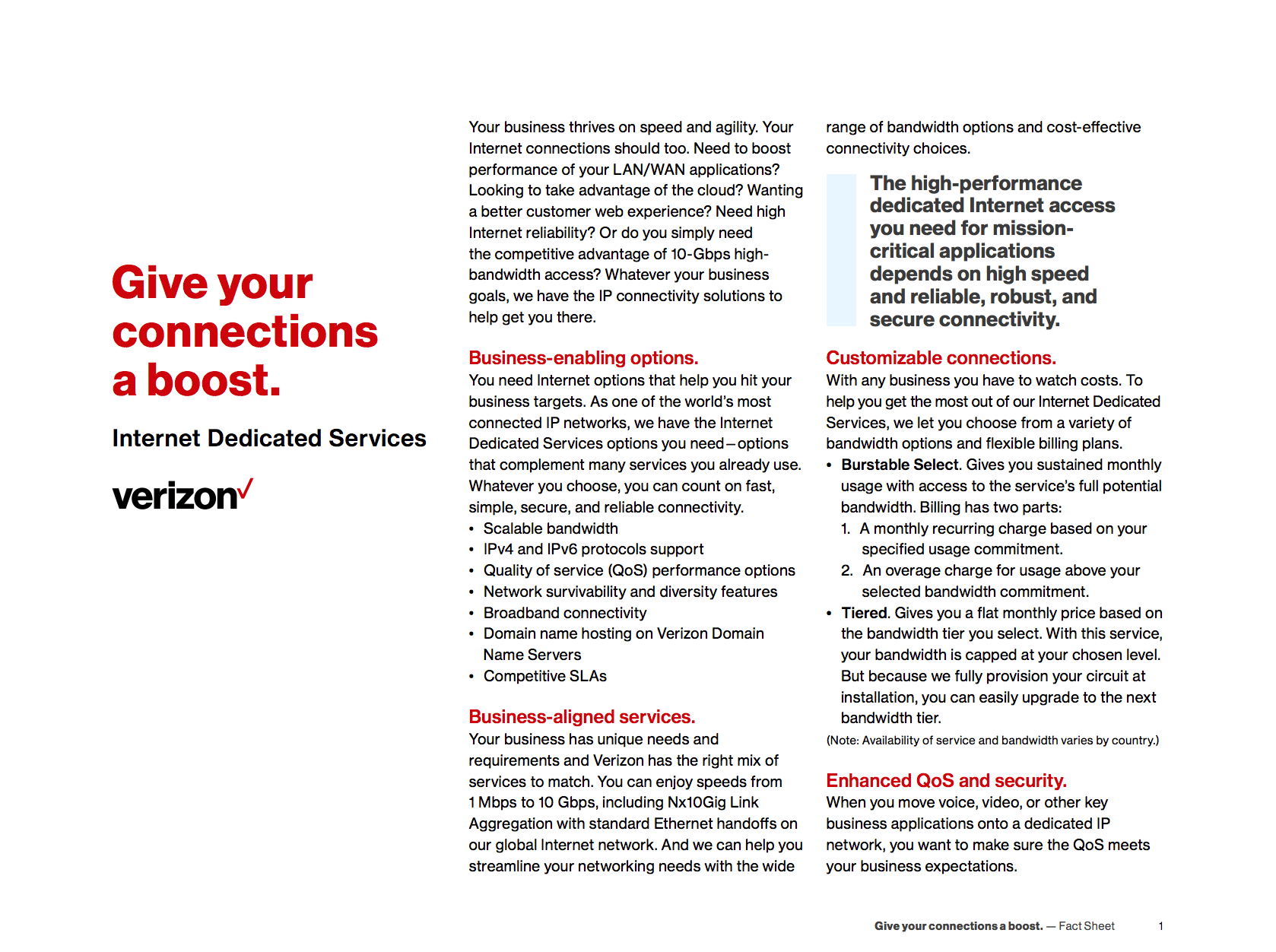 Dedicated IP &amp; Internet Services | Verizon Business