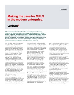 Making the case for MPLS in the modern enterprise