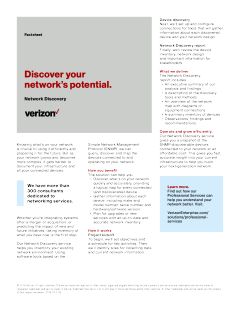 Network Discovery Fact Sheet