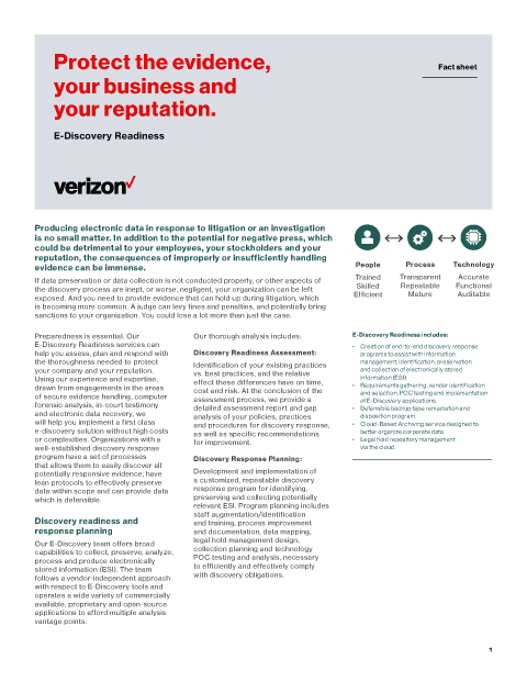 Factsheet: E-Discovery Readiness