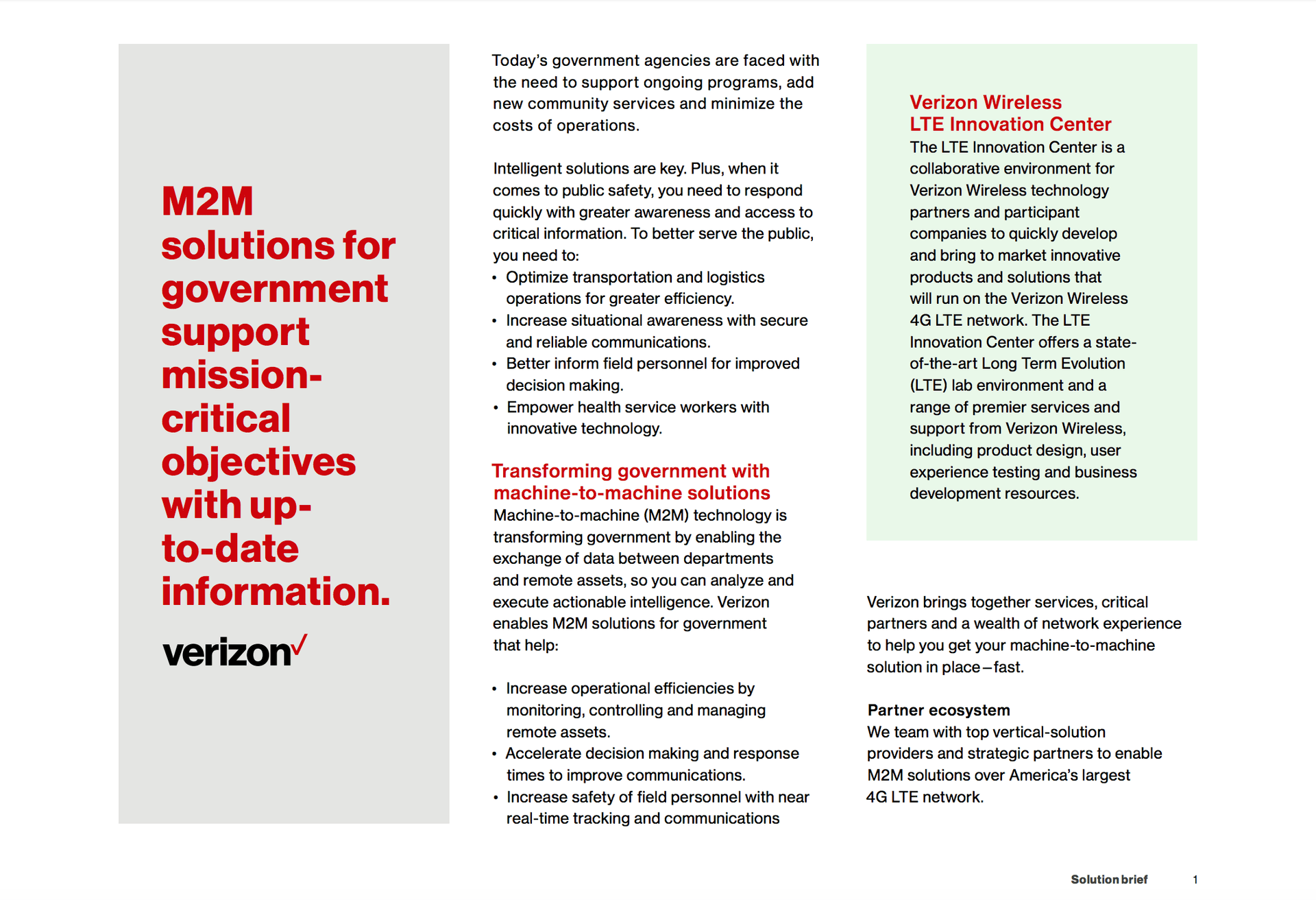 M2M Solutions for Government