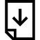 Paper with down arrow
