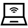 icon showing a laptop with wifi