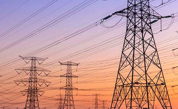 power towers in twilight