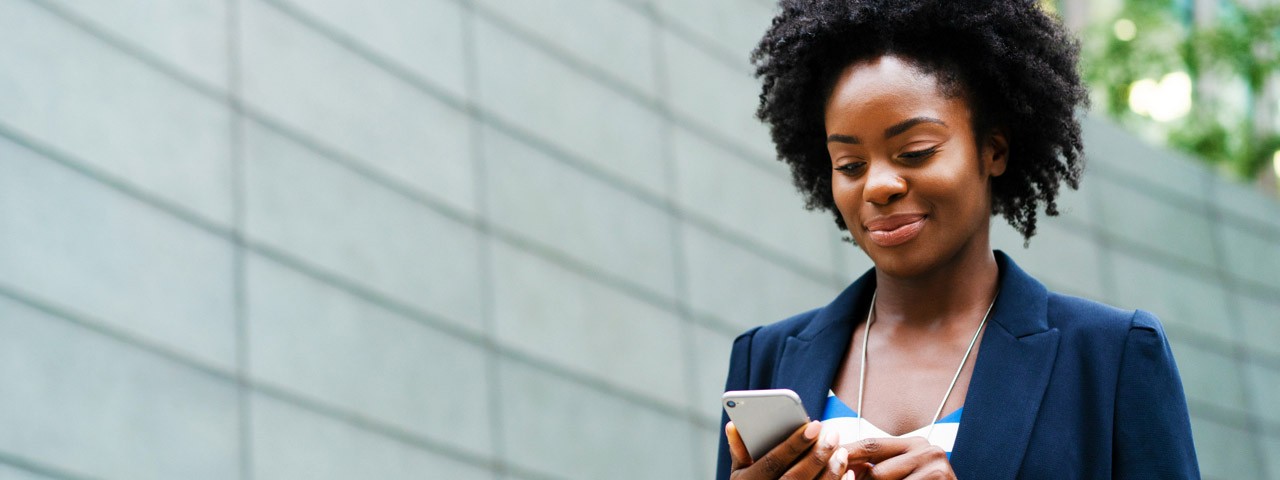 woman with mobile phone