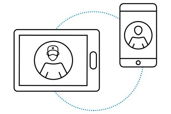 telehealth phone and tablet graphic