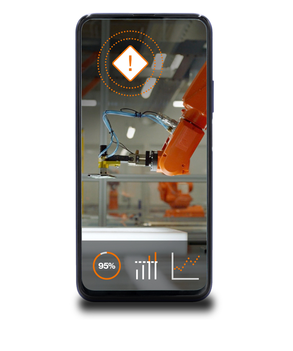 Phone with image of robotic arm